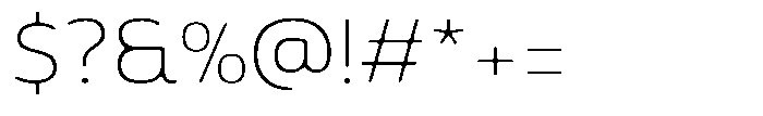 Malisan Soft Thin Semi Expanded Font OTHER CHARS
