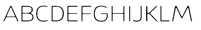 Malisan Soft Thin Semi Expanded Font UPPERCASE