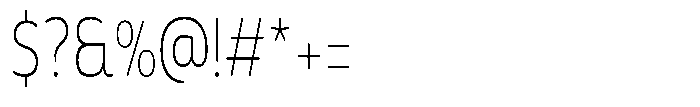 Malisan Thin Condensed Font OTHER CHARS