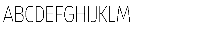 Malisan Thin Condensed Font UPPERCASE
