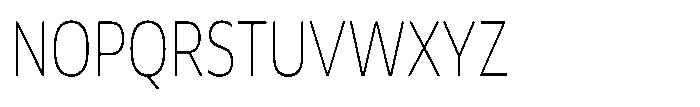Malisan Thin Condensed Font UPPERCASE