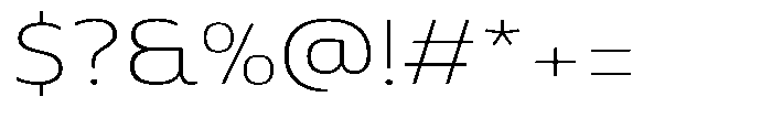 Malisan Thin Expanded Font OTHER CHARS