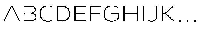 Malisan Thin Expanded Font UPPERCASE