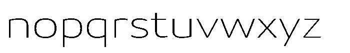 Malisan Thin Expanded Font LOWERCASE