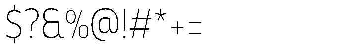 Malisan Thin Semi Condensed Font OTHER CHARS