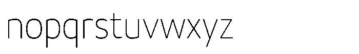 Malisan Thin Semi Condensed Font LOWERCASE