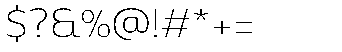 Malisan Thin Semi Expanded Font OTHER CHARS