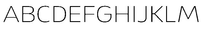 Malisan Thin Semi Expanded Font UPPERCASE