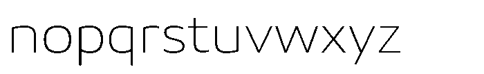 Malisan Thin Semi Expanded Font LOWERCASE