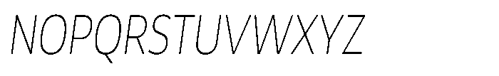 Malisan Thin Slant Condensed Font UPPERCASE