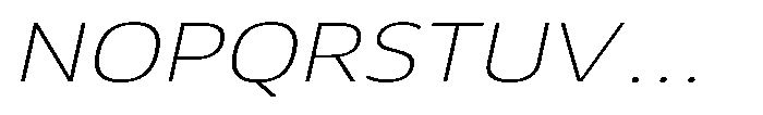 Malisan Thin Slant Expanded Font UPPERCASE
