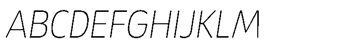 Malisan Thin Slant Semi Condensed Font UPPERCASE