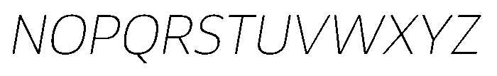 Malisan Thin Slant Font UPPERCASE