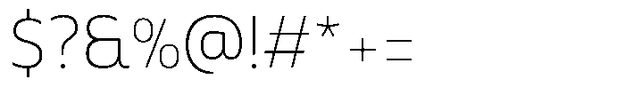 Malisan Thin Font OTHER CHARS