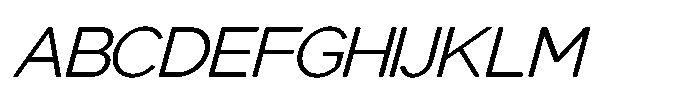 Mallard Light Oblique Font UPPERCASE