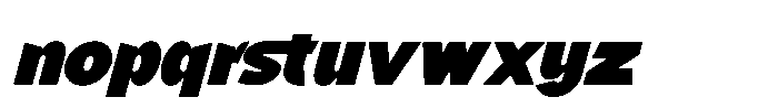 Mallard Ultra Oblique Font LOWERCASE