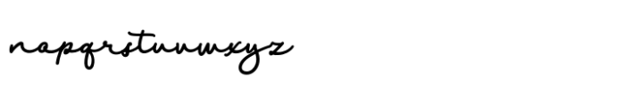 Malliga Signature Font LOWERCASE