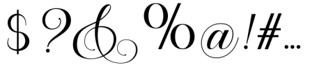 Mallinia Calligraphy Font OTHER CHARS