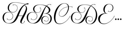 Mallinia Calligraphy Font UPPERCASE
