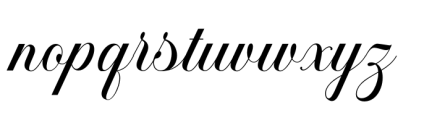 Mallinia Calligraphy Font LOWERCASE