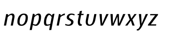 Mally Condensed Regular Italic Font LOWERCASE