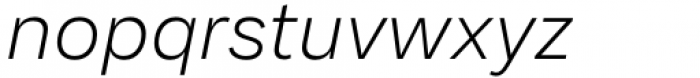 Malnor Sans Light Oblique Font LOWERCASE