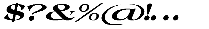 Malvera Black Expanded Slant Font OTHER CHARS