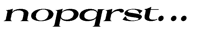 Malvera Black Expanded Slant Font LOWERCASE