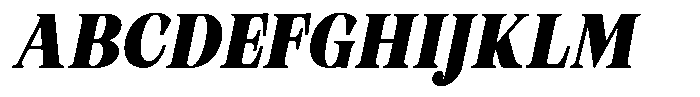 Malvera Black High Condensed Slant Font UPPERCASE