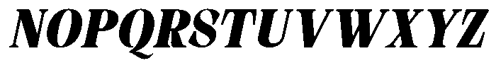 Malvera Black High Condensed Slant Font UPPERCASE