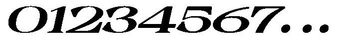 Malvera Black High Expanded Slant Font OTHER CHARS