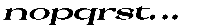 Malvera Black High Expanded Slant Font LOWERCASE