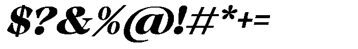 Malvera Black High Slant Font OTHER CHARS