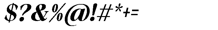 Malvera Bold Condensed Slant Font OTHER CHARS