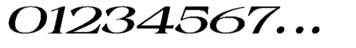 Malvera Bold Expanded Slant Font OTHER CHARS