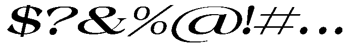Malvera Bold Expanded Slant Font OTHER CHARS