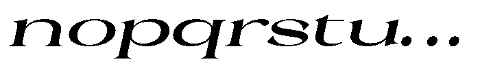 Malvera Bold Expanded Slant Font LOWERCASE