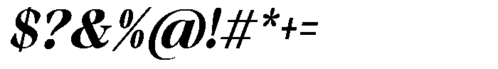 Malvera Bold High Condensed Slant Font OTHER CHARS