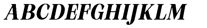 Malvera Bold High Condensed Slant Font UPPERCASE