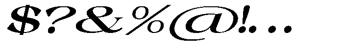 Malvera Bold High Expanded Slant Font OTHER CHARS