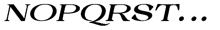Malvera Bold High Expanded Slant Font UPPERCASE