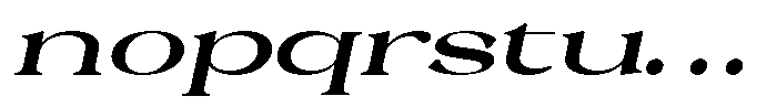 Malvera Bold High Expanded Slant Font LOWERCASE