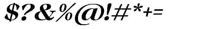 Malvera Bold High Slant Font OTHER CHARS