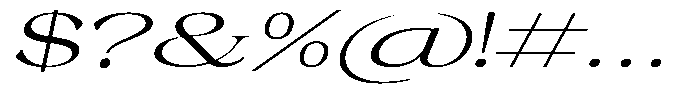 Malvera Expanded Slant Font OTHER CHARS