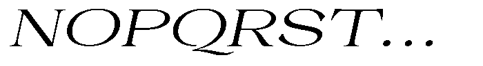Malvera Expanded Slant Font UPPERCASE