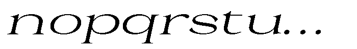 Malvera Expanded Slant Font LOWERCASE
