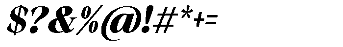 Malvera Extra Bold Condensed Slant Font OTHER CHARS