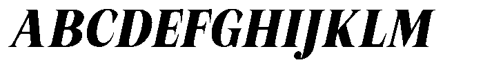 Malvera Extra Bold Condensed Slant Font UPPERCASE