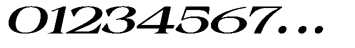 Malvera Extra Bold Expanded Slant Font OTHER CHARS