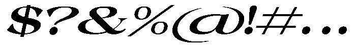 Malvera Extra Bold Expanded Slant Font OTHER CHARS